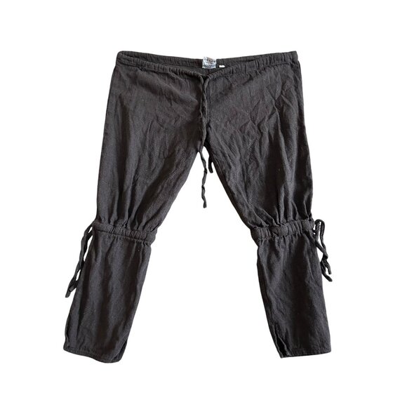 Mytholon Medieval Drawstring Pants M 100% Cotton Brown Made In Pakistan - Picture 1 of 11